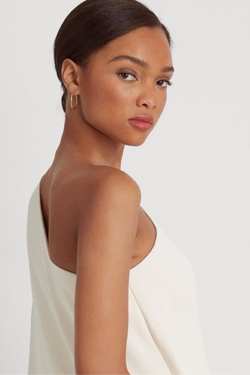 Ralph lauren ruffle one shoulder jumpsuit deals