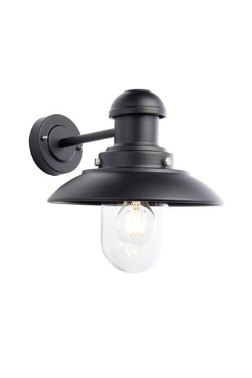 Gallery Home Black Rossland 1 Bulb Outdoor Wall Light