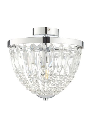 Gallery Home Chrome Brandon 1 Bulb Bathroom Ceiling Light