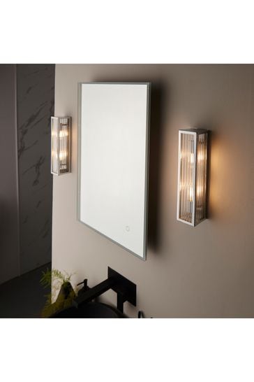 Gallery Home Chrome Bancroft 2 Bulb Bathroom Wall Light