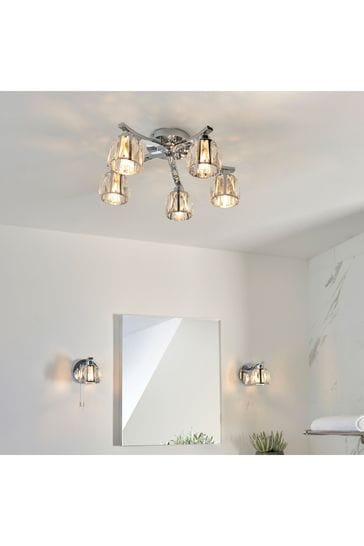 Gallery Home Chrome Frances 1 Bulb Bathroom Wall Light