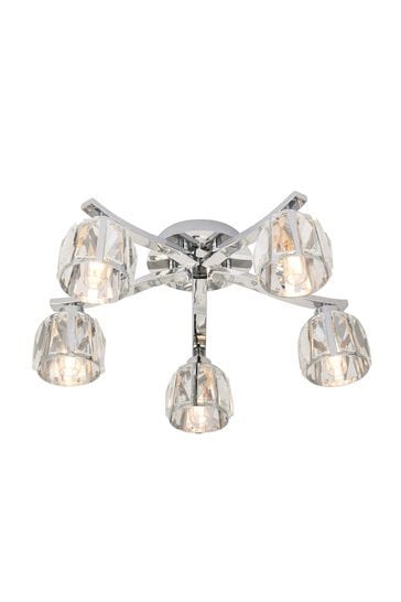 Gallery Home Chrome Frances 1 Bulb Bathroom Ceiling Light