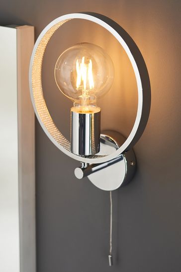 Gallery Home Chrome Athony 1 Bulb Bathroom Wall Light