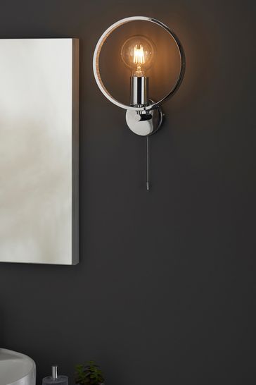 Gallery Home Chrome Athony 1 Bulb Bathroom Wall Light