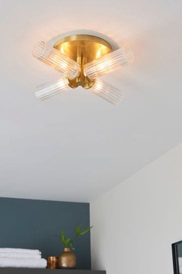 Gallery Home Brass Orillia 4 Bulb Bathroom Ceiling Light