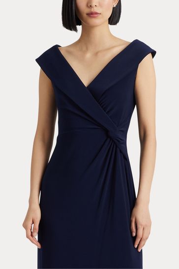 Lauren ralph lauren cold shoulder gown best sale