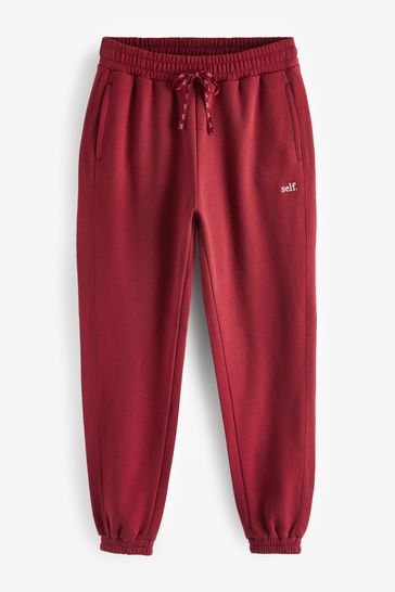 Buy self. Red Cotton Blend Joggers from Next Lithuania