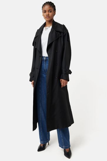 Women's silk on sale trench coat