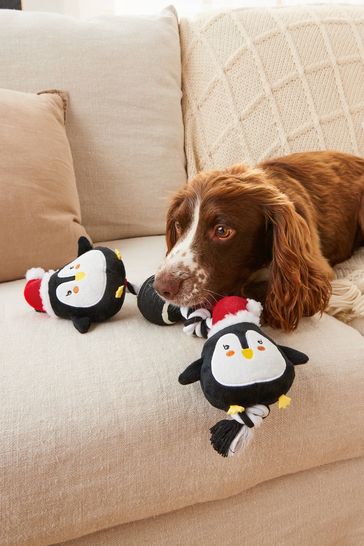 Christmas Penguin Rope and Ball Pet Toy