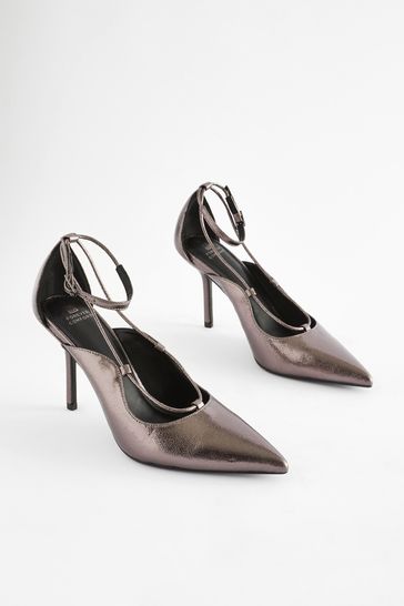 Silver pewter shop shoes