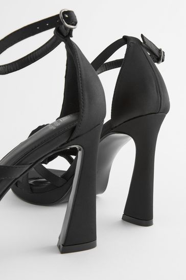 Buy Black Forever Comfort Corsage Platform Heels from Next Saudi Arabia