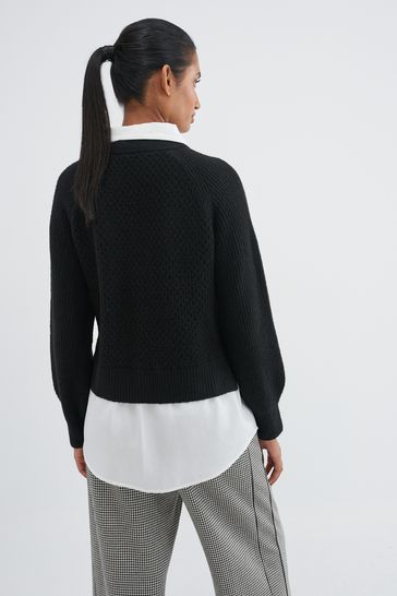 Black shirt sweater 2025