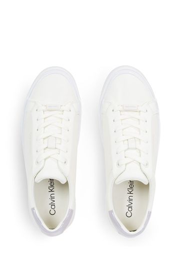 Buy Calvin Klein Lace Up White Trainers from Next Luxembourg