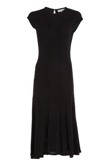 Calvin klein fit and flare black dress hotsell