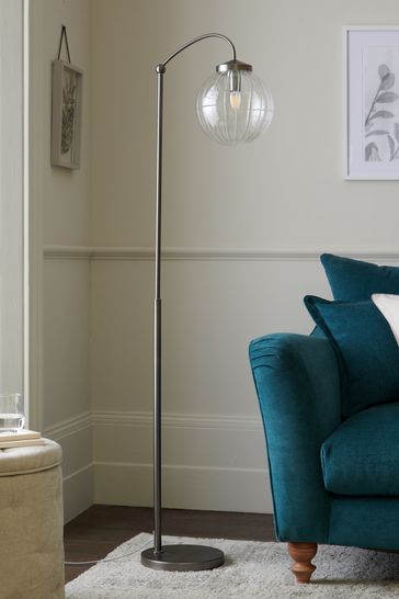 Pewter shop floor lamp
