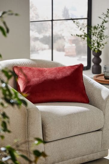 Red 40 x 59cm Matte Velvet Cushion