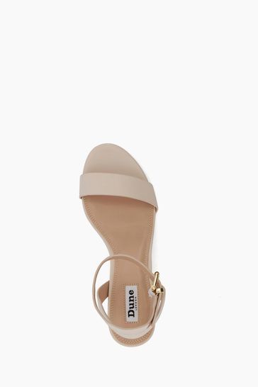 Buy Dune London Cream Standard Fit Memee Mid Block Heel Sandals from Next Croatia