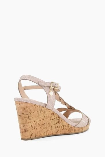 Dune koala wedge heel sandals tan online