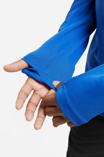 Buy Nike Blue Base Layer Zip Long Sleeve Training Top from Next