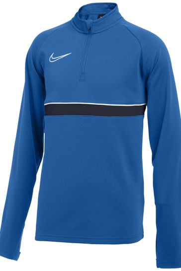 Buy Nike Blue Base Layer Zip Long Sleeve Training Top from Next