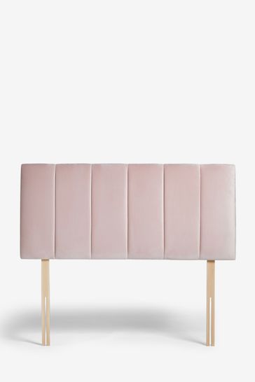 Opulent Velvet Blush Pink Panel Upholstered Headboard