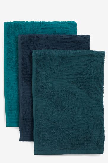 Teal coloured store tea towels