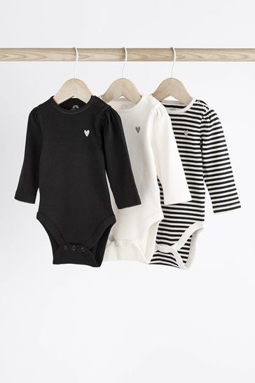 Black long hotsell sleeve baby vest