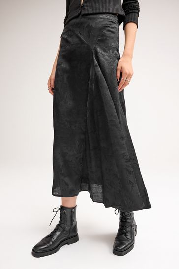 Black jacquard midi on sale skirt