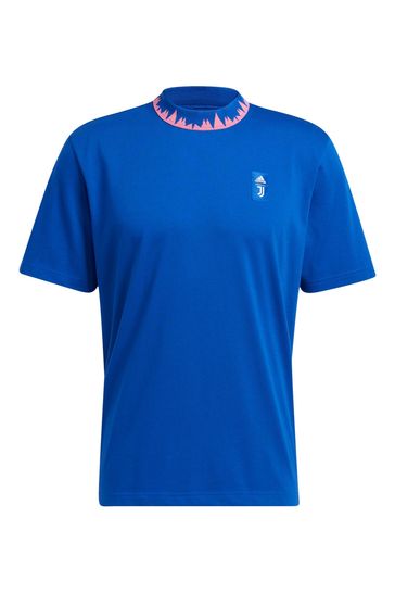 adidas Blue Juventus Lifestyler Heavy Cotton T-Shirt