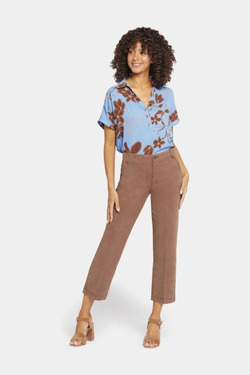 Nydj marilyn stretch twill straight leg pants discount