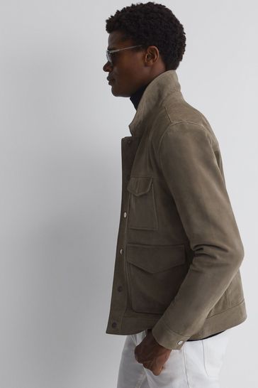 Army green hotsell suede jacket