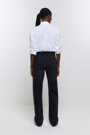 Buy River Island 90s Straight High Rise Jeans from the Laura