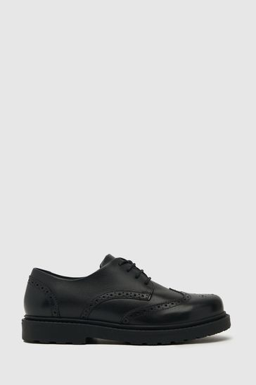 Schuh Lawn Black Brogue Shoes