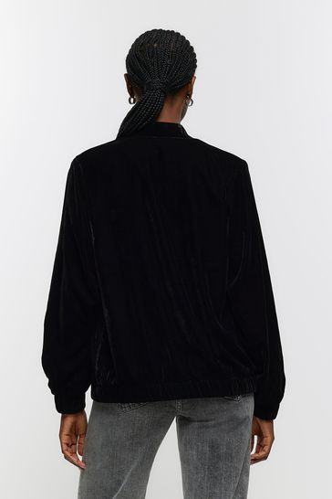 River island velvet jacket online