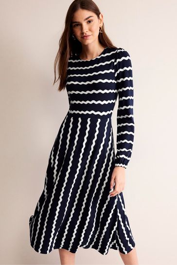 Buy Boden Blue Camille Jersey Midi Dress from Next Luxembourg
