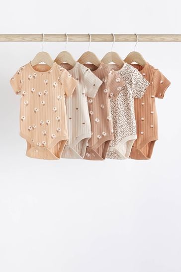 Neutral Baby Short Sleeve Bodysuits 5 Pack