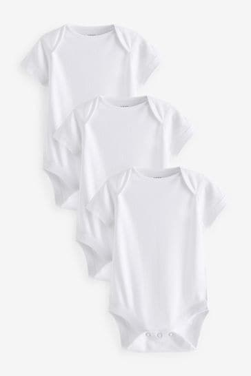 White Kind To Skin Baby Bodysuits 3 Pack