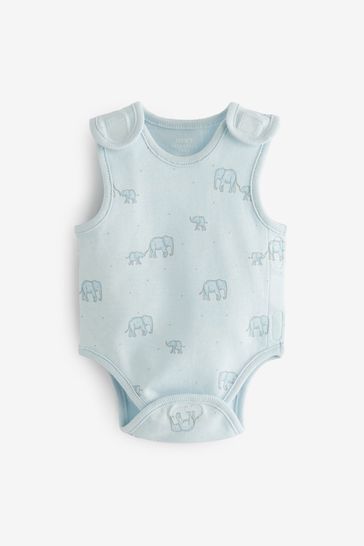 Blue baby vest top