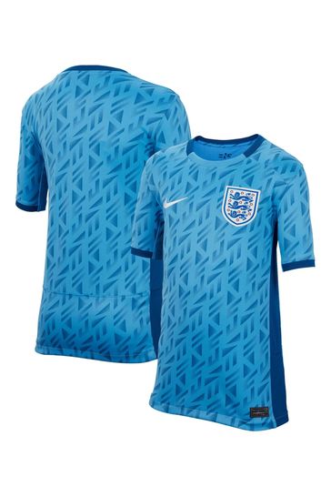 Buy Nike Blue Jr. England 2023 Stadium Away Football Shirt from