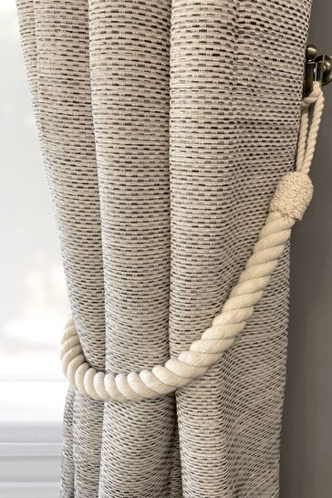 Natural Set of Two Natural Rope Tiebacks