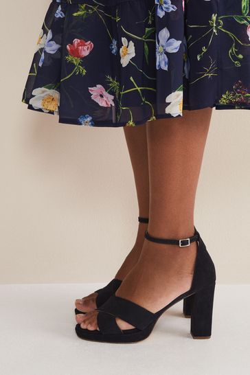 Navy suede heels clearance