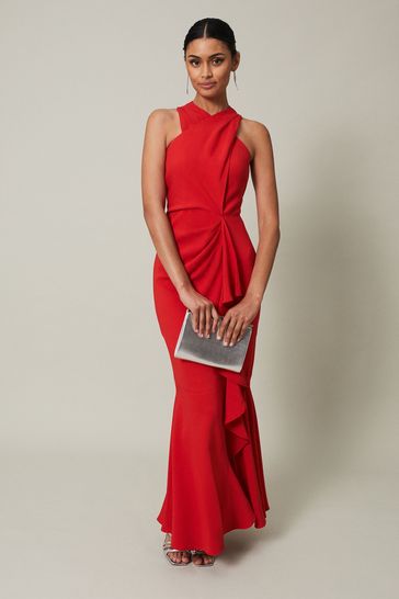 Phase Eight Red Pamela Ruffled Maxi Dress
