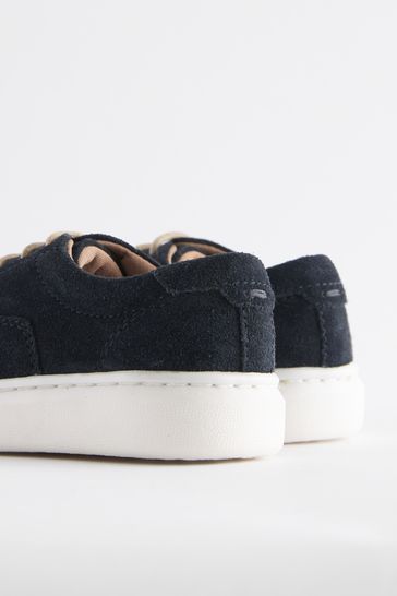 Blue leather hotsell lace up shoes