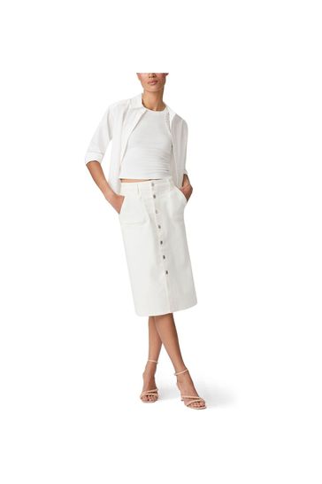 Paige white 2025 denim skirt