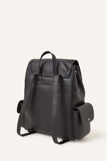 Accessorize Multi Pocket Laptop Black Backpack