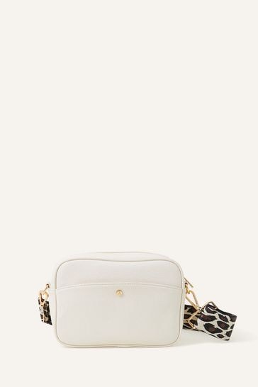 Buy Accessorize Cream Leopard Webbing Strap Camera Bag from Next USA