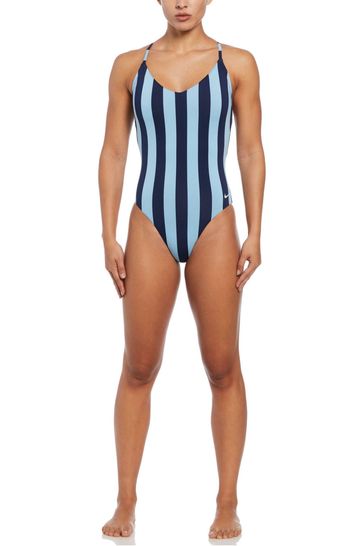 Nike striped swimsuit on sale
