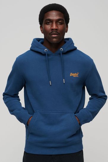 Superdry Blue Essential Logo Hoodie