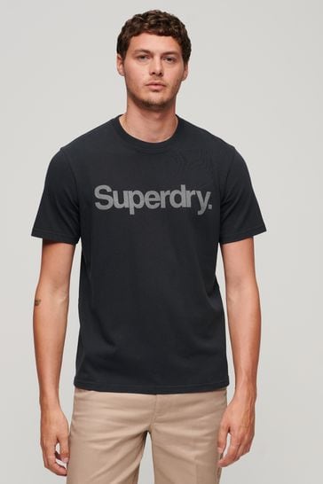 Superdry Black Core Logo City Loose T-Shirt