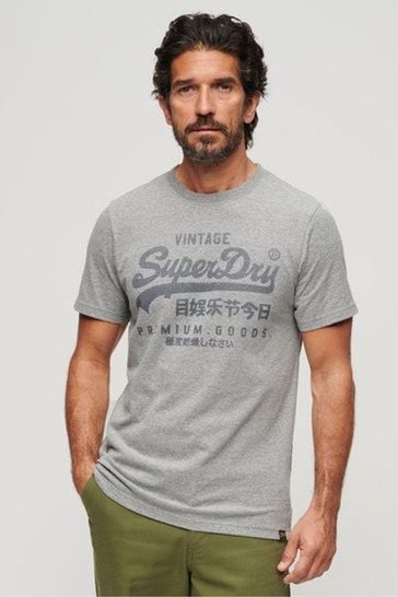 Superdry Grey Classic Vl Heritage T-Shirt